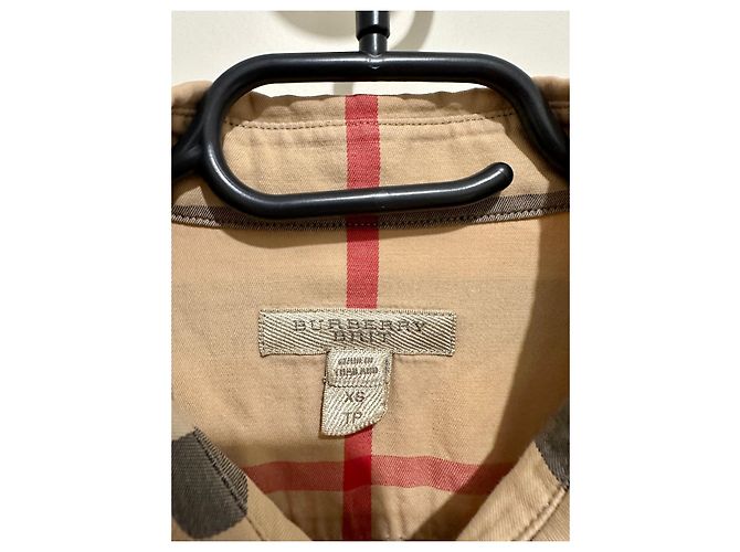 Camisa Burberry Brit de algodón roja beige - vista 3