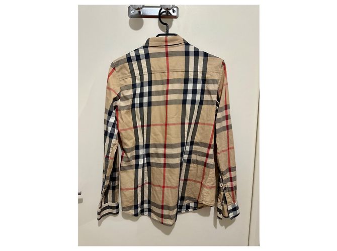 Camisa Burberry Brit de algodón roja beige - vista 6