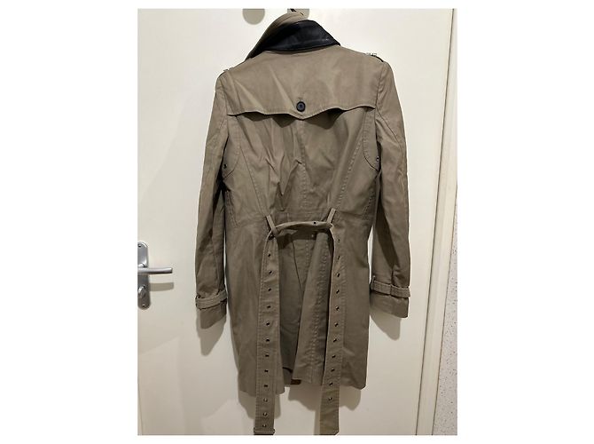 Gabardina The Kooples Beige Caqui Algodón - vista 5