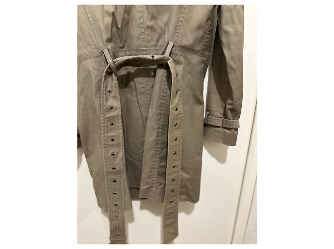 Gabardina The Kooples Beige Caqui Algodón - vista 6