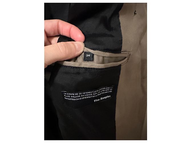 Gabardina The Kooples Beige Caqui Algodón - vista 7