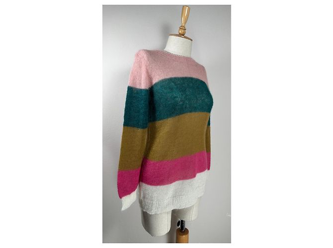 Marella i Blues Pullover Alpakawolle Mohair Mehrfarben - Ansicht 2