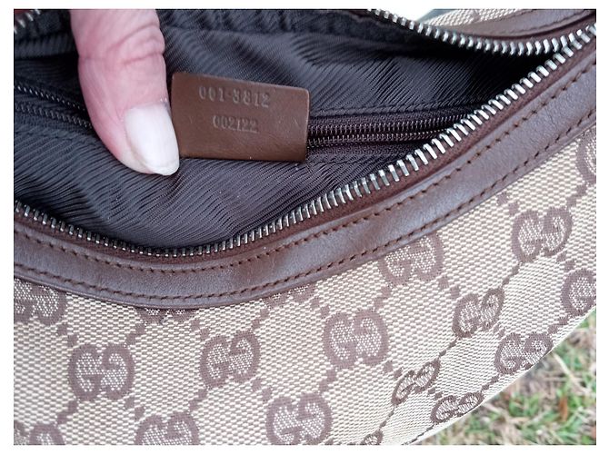 Marmont Gucci Hobo Bag Monogram GG kleiner Verschluss braun - Ansicht 4