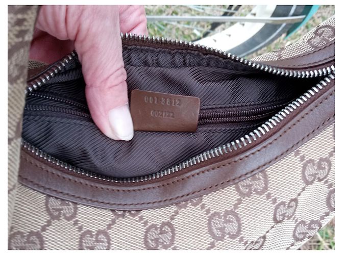 Marmont Gucci Hobo Bag Monogram GG kleiner Verschluss braun - Ansicht 5