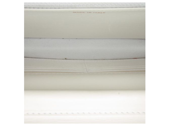 Wallet On Chain Portafoglio Chanel bianco con catena - vista 6