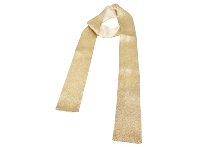 Chloé sciarpa di seta beige con paillettes - vista 2