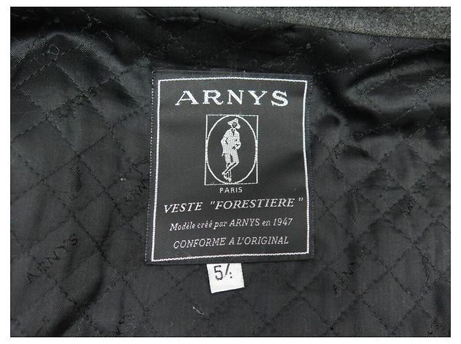 ARNYS FORESTIERE JACKET L 54 ANTHRACITE FELT ROUND COLLAR COAT JACKET COAT Dark grey - view 3