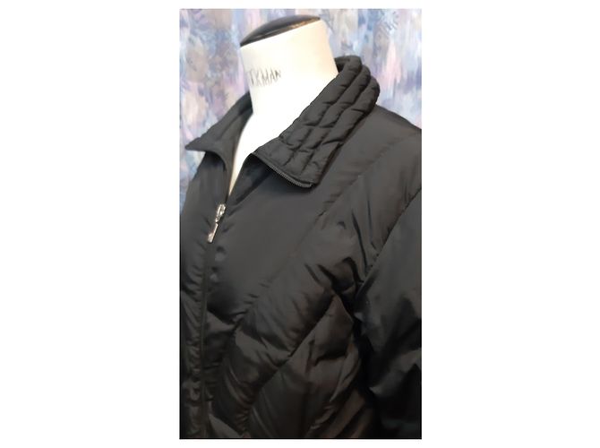Moncler Chaqueta Larga Acolchada Negra Negro - vista 2