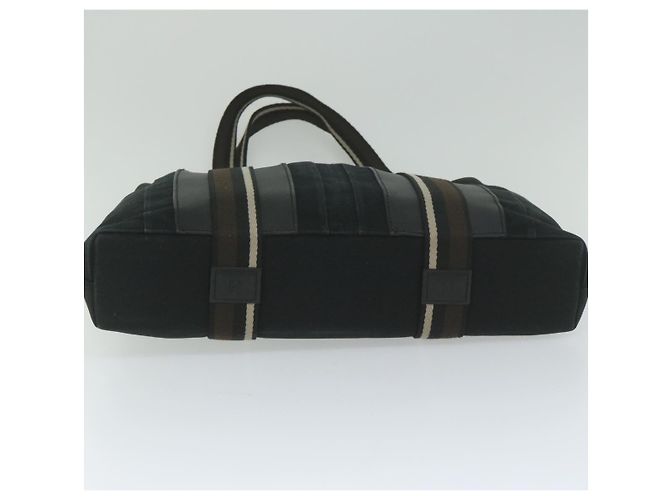Hermès HERMES Troca Horizontal MM Einkaufstasche Canvas Schwarz Braun Auth bs10304 - Ansicht 5