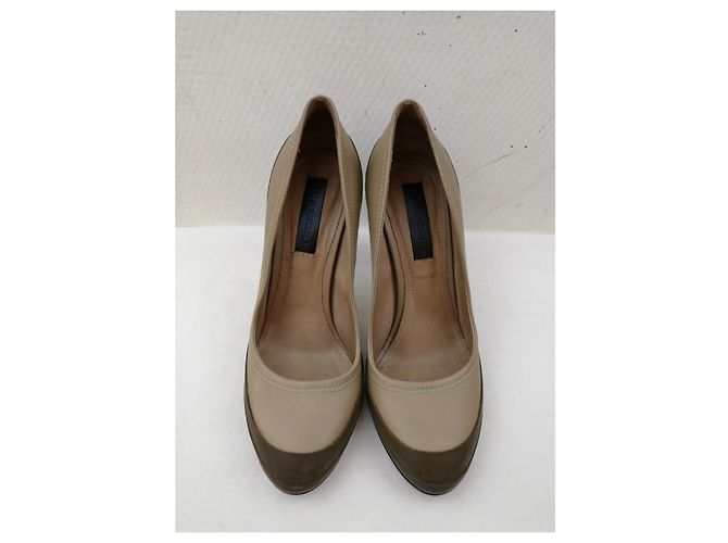 Burberry Slingback Pumps Leder Hellbraun - Ansicht 8