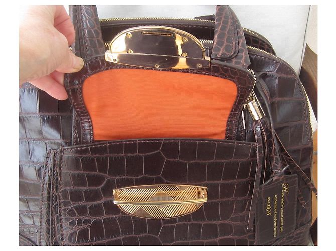 Lancel Adjani Ledertasche Dunkelbraun - Ansicht 12