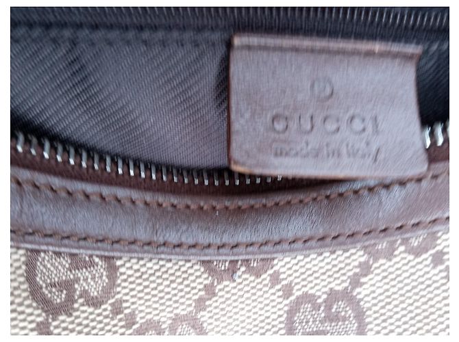 Borsa hobo Gucci Monogram GG piccola chiusura marrone - view 8