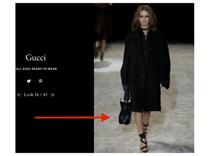 Raro Gucci Autunno 2002 campagna e sfilata di moda Nero - vista 10