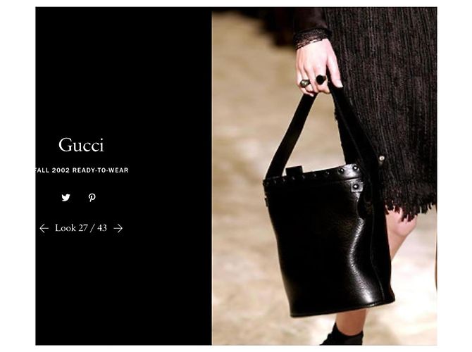 Raro Gucci Autunno 2002 campagna e sfilata di moda Nero - vista 12