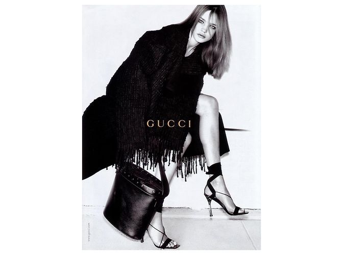 Raro Gucci Autunno 2002 campagna e sfilata di moda Nero - vista 13
