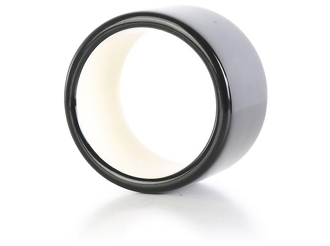 Hermès Bracciale rigido super largo Hermes in resina nera e bianco sporco Nero - vista 2
