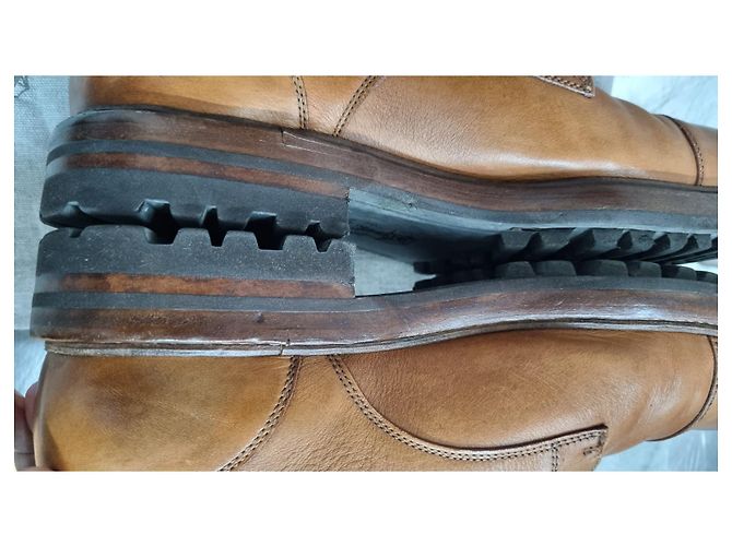 Brunello Cucinelli Sapato clássico masculino com cadarço Castanho claro - vista 10
