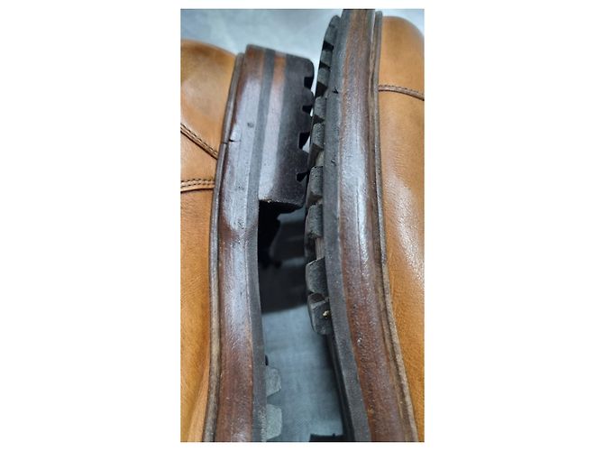 Brunello Cucinelli Sapato clássico masculino com cadarço Castanho claro - vista 11