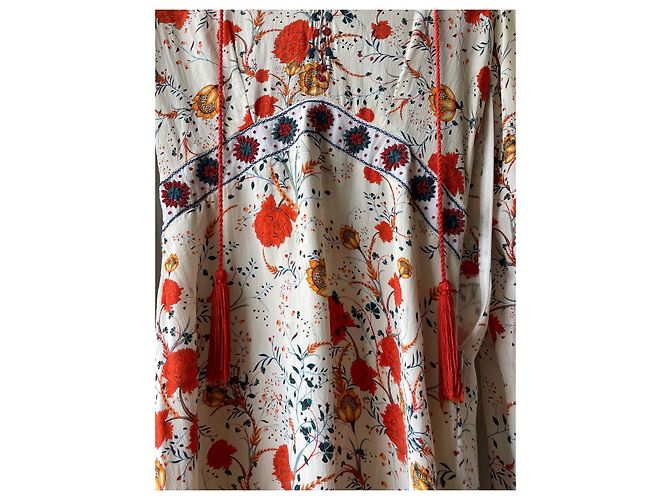 Vestido de seda Sunrise The Kooples - vista 2