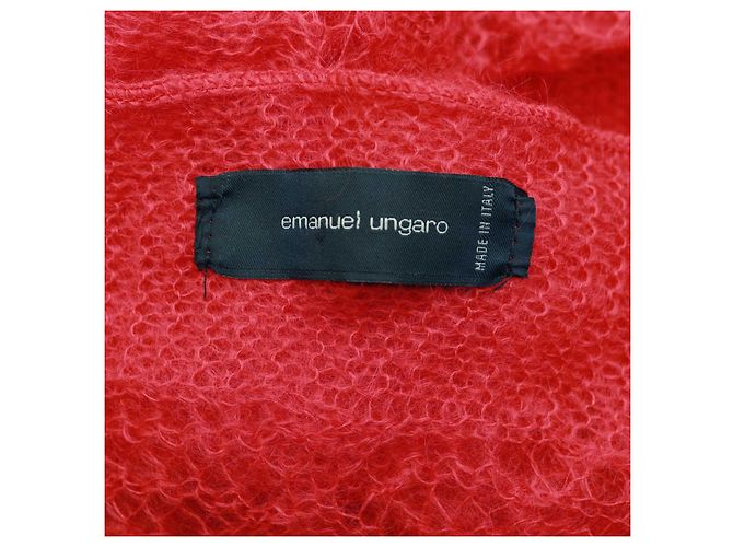 Sciarpa Emanuel Ungaro in Mohair Rosso Corallo - vista 3