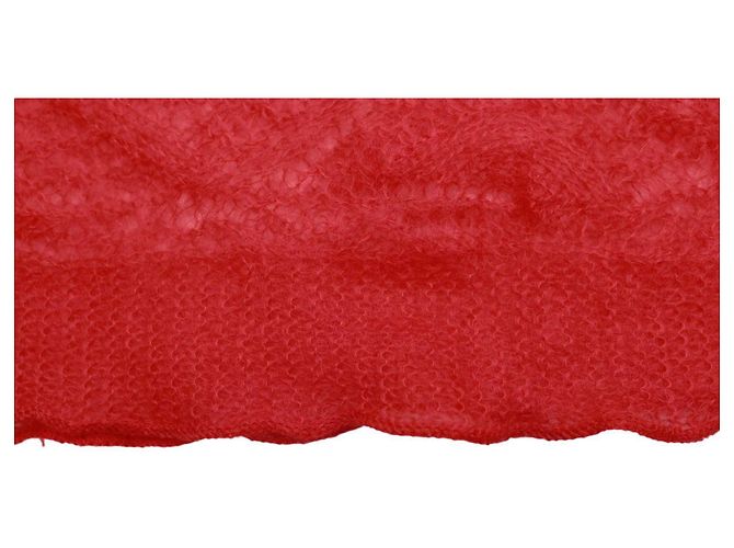 Sciarpa Emanuel Ungaro in Mohair Rosso Corallo - vista 6