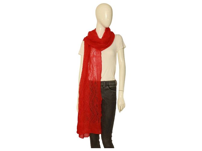 Sciarpa Emanuel Ungaro in Mohair Rosso Corallo - vista 8