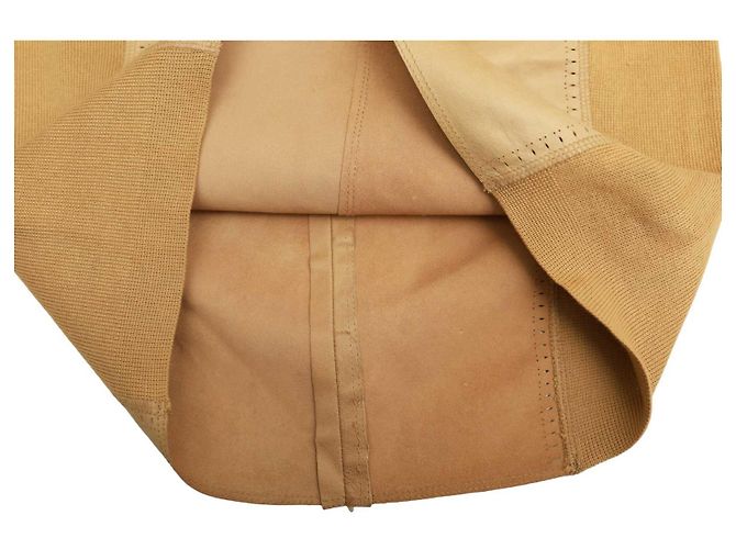 Minifalda Armani Jeans de cuero y algodón beige - vista 9