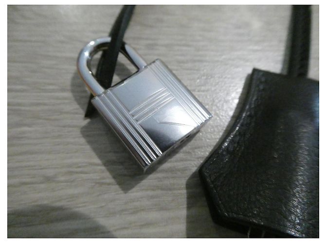 clochette , nuova cerniera e lucchetto Hermès per la borsa per la polvere Hermès Nero - vista 2
