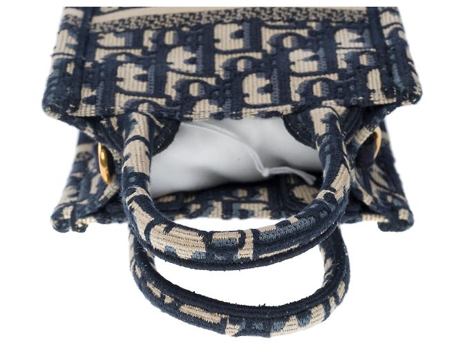 Book Tote Borsa tote DIOR Book in tela blu navy - 101647 - vista 10