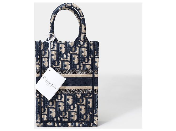 Book Tote Borsa tote DIOR Book in tela blu navy - 101647 - vista 2