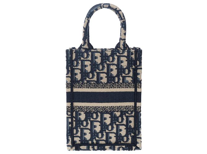 Book Tote Borsa tote DIOR Book in tela blu navy - 101647 - vista 4