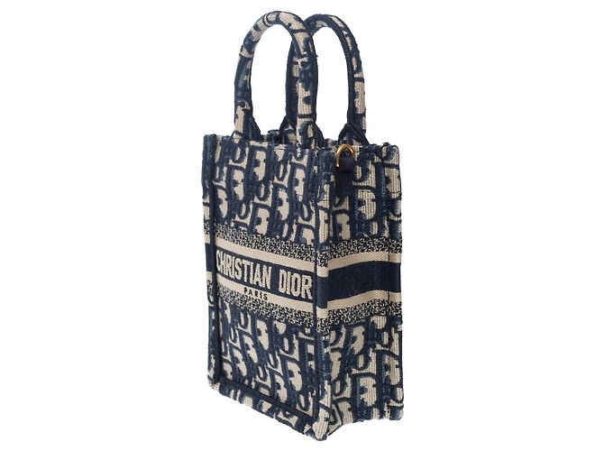 Book Tote Borsa tote DIOR Book in tela blu navy - 101647 - vista 5