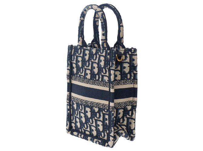 Book Tote Borsa tote DIOR Book in tela blu navy - 101647 - vista 6