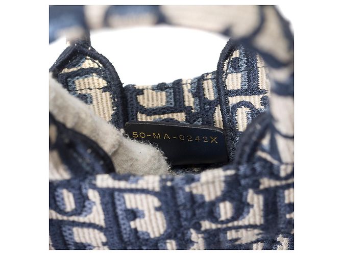 Book Tote Borsa tote DIOR Book in tela blu navy - 101647 - vista 8
