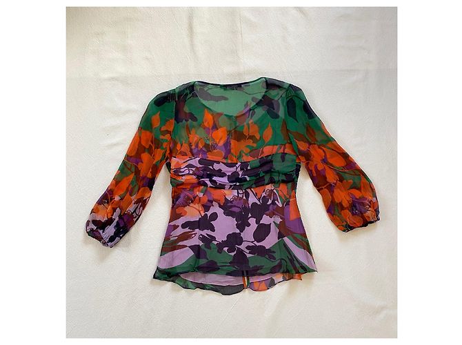 Camisa de seda Bcbg Max Azria con estampado de flores Multicolor - vista 2