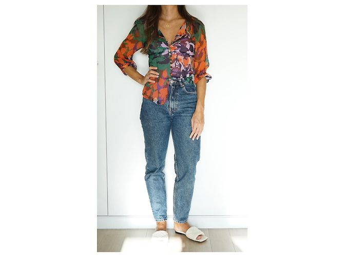 Camisa de seda Bcbg Max Azria con estampado de flores Multicolor - vista 7