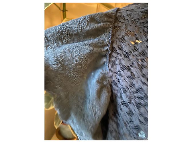 Stella Mc Cartney Stella McCartney Túnica de encaje azul con top de seda - vista 8