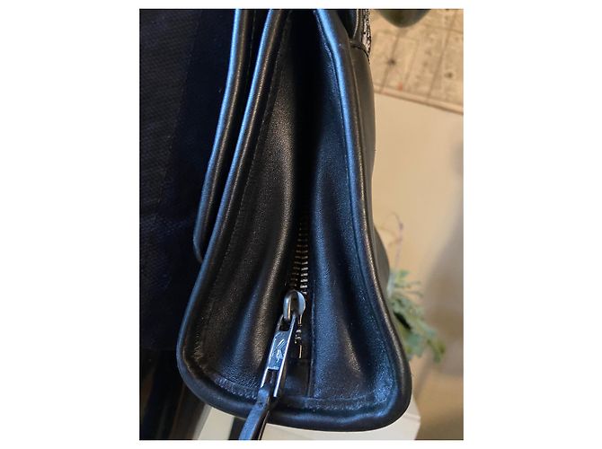 Borsa a tracolla Karl Lagerfeld in pelle nera e tweed Nero Grigio - vista 6