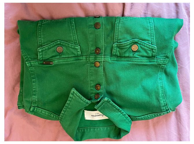 Aquaverde Jeansjacke Hellgrün 3/4 Ärmel - Ansicht 10