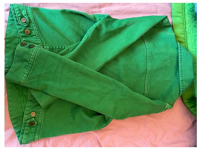Aquaverde Jeansjacke Hellgrün 3/4 Ärmel - Ansicht 12