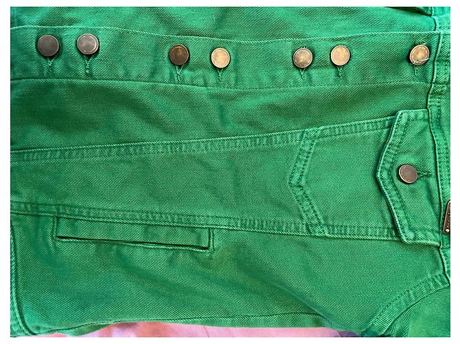 Aquaverde Jeansjacke Hellgrün 3/4 Ärmel - Ansicht 6