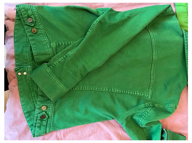 Aquaverde Jeansjacke Hellgrün 3/4 Ärmel - Ansicht 7