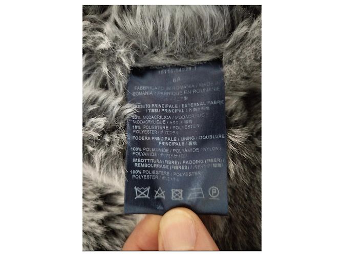 Doudoune Herno avec fourrure écologique Gris - vue 3