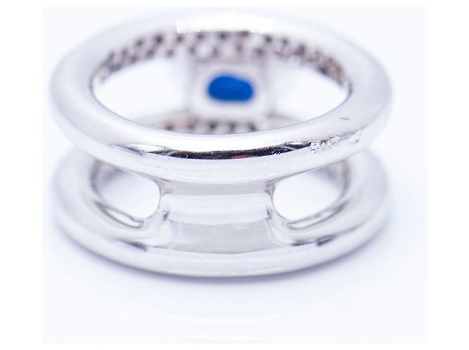 Autre Marque Diamant- und Saphirring Weiß - Ansicht 5
