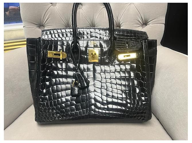 Hermès Birkin 30cm Coccodrillo Nero - vista 6