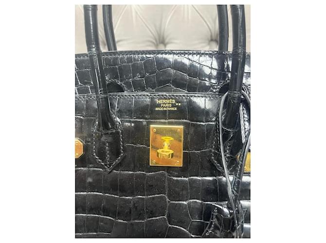 Hermès Birkin 30cm Coccodrillo Nero - vista 7