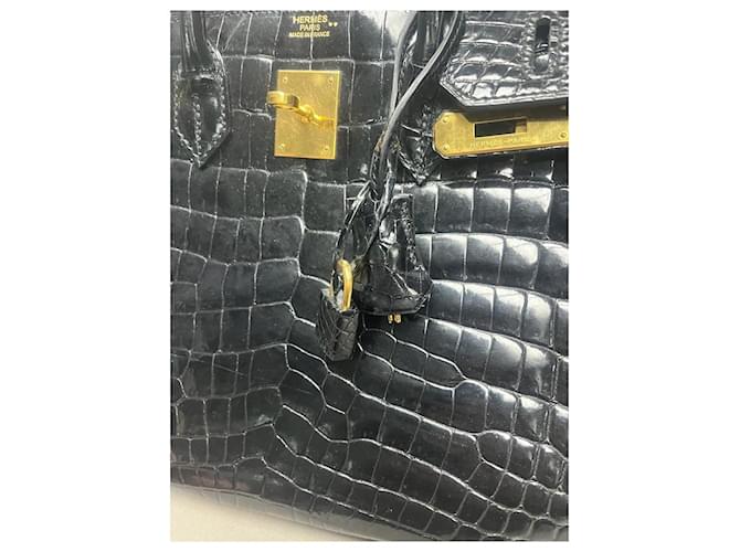 Hermès Birkin 30cm Coccodrillo Nero - vista 9