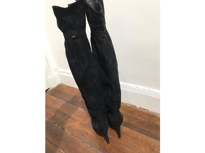 Stivali ROBERTO CAVALLI T.EU 39 Camoscio Nero - vista 3
