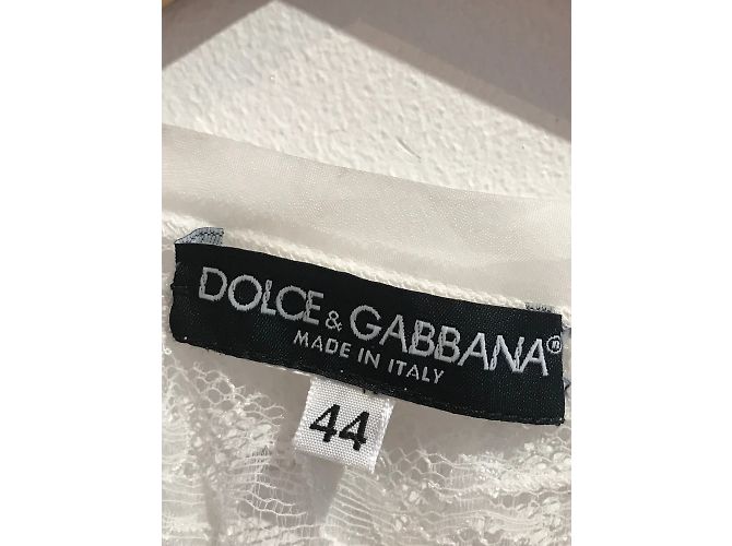 DOLCE & GABBANA Tops T.Internacional L Encaje Blanco - vista 4