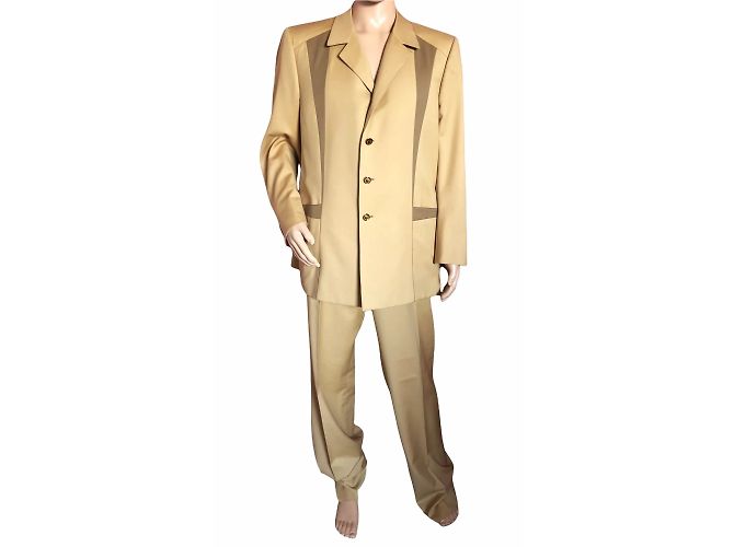 BRIONI Trajes T.Lana XXL Internacional Beige - vista 11